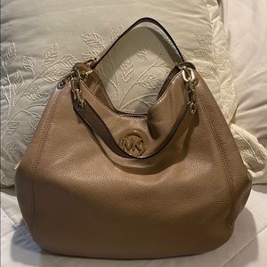 Michael Kors leather hobo bag.